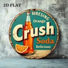 Vintage H Resing Orange Crush Soda Tin Metal Sign Retro 8x8