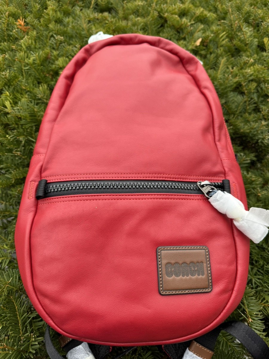 coach backpack men red NEW NWT RED Coach Pacer Backpack With Coach Patch 78830 JICRD