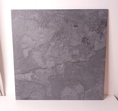 Große Feinsteinzeugfliese Cumbrian schwarz matt Zementoptik Muster 60cmx60cm (1 Stück)