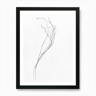Zeichnung einer Blume Kunstdruck gerahmt Wandbild Poster Leinwanddruck Bild