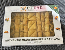 Cedar Pastries Baklava Assorted 28 oz Walnut Pistachio Almond Kosher Dairy Halal
