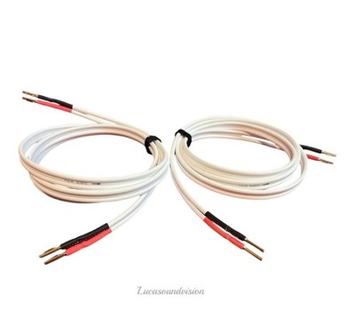 Naim NAC A5 White Speaker Cable - Banana Plugs Terminated - A Pair