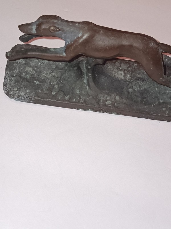 Antique Bronze Greyhound Statue
