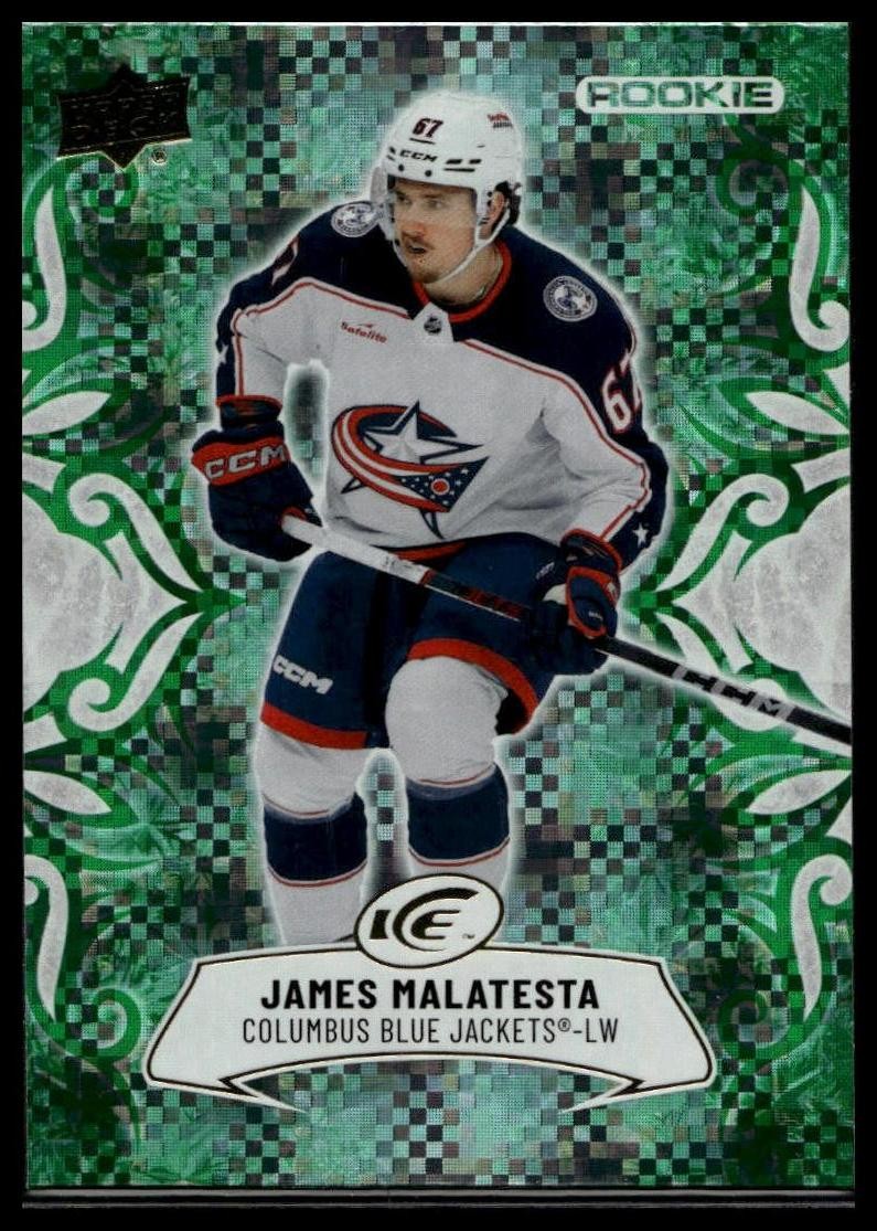 2024-25 Upper Deck Ice #135 James Malatesta Emerald Green RC