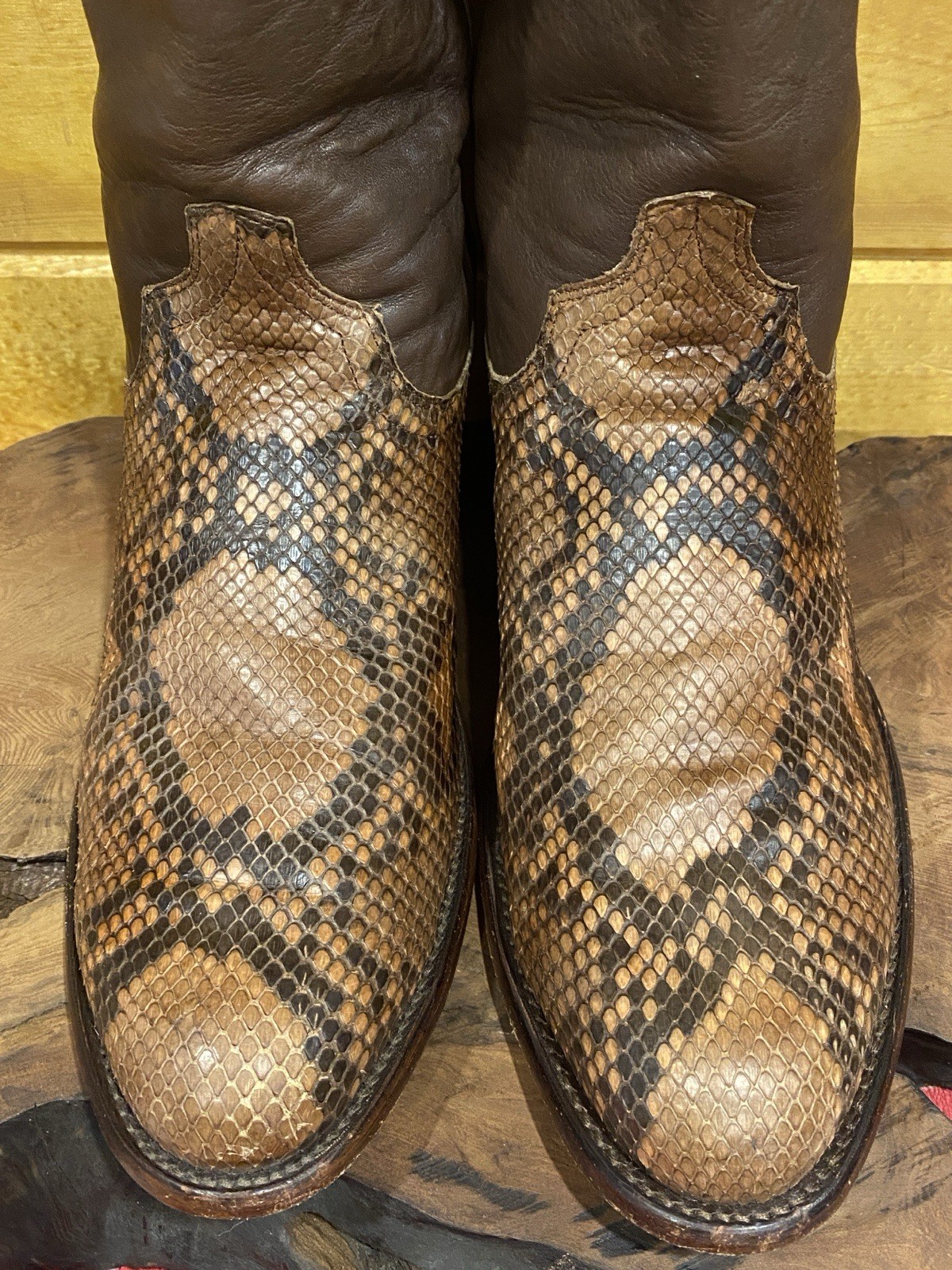 Tecovas The Billy Saddle Python Dark Brown Wester… - image 5