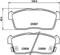 Vorderachse Hella 8DB 355 009-631 Bremsbelagsatz, Scheibenbremse FüR Chevrolet,D