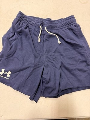 Under Armour Men Navy Blue Athletic Shorts M M Elastic Waist Drawstring Logo