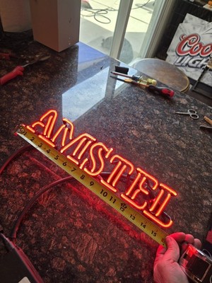 Vintage rare Amstel light Neon Sign Replacement Tube approx 16x3.25 beer bar pub