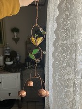 Hummingbird Flower Sun Catcher Stained Glass Home Yard Garden Decor 20"