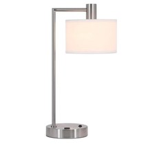 Table Lamp with Fabric Shade & USB Port