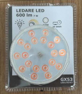AUSVERKAUF 2 x IKEA Ledare GX53 LED Lampe 600lm 2700 Kelvin warmweiß dimmbar 7W