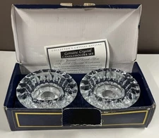Vintage Genuine Crystal Candle Holders Collector’s Crystal Gallery Open Box