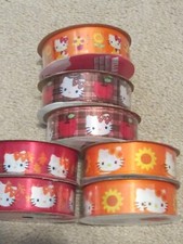 Offray Hello Kitty Ribbon 7/8" x 9 ft - four patterns