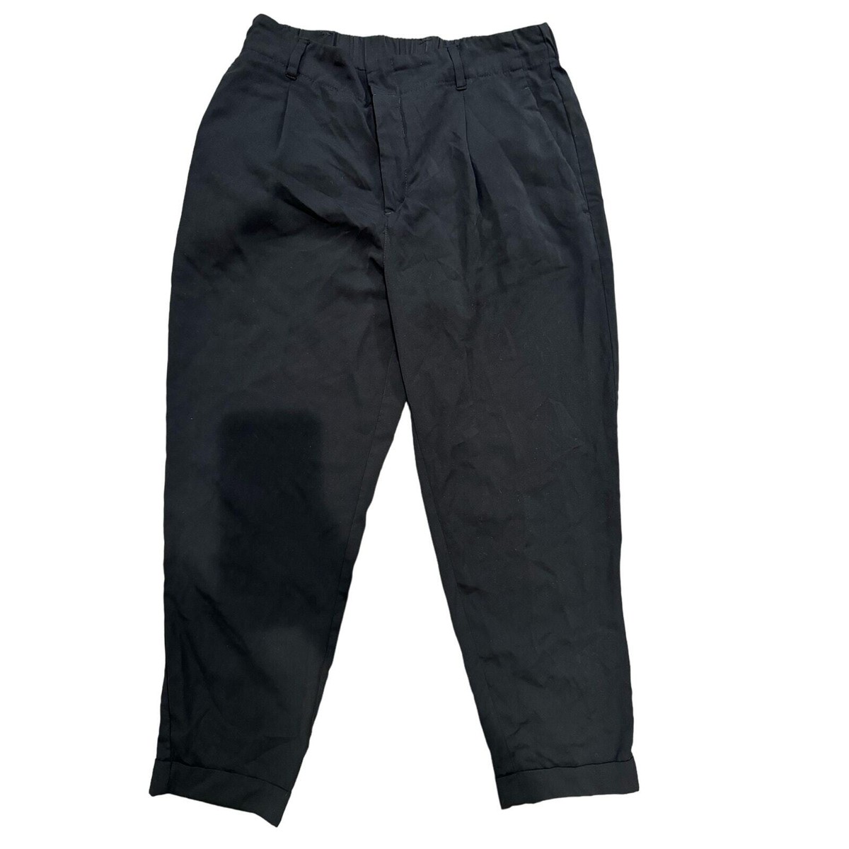 H&M Size 8 Elastic Waist Black Cropped Dress Pants | eBay