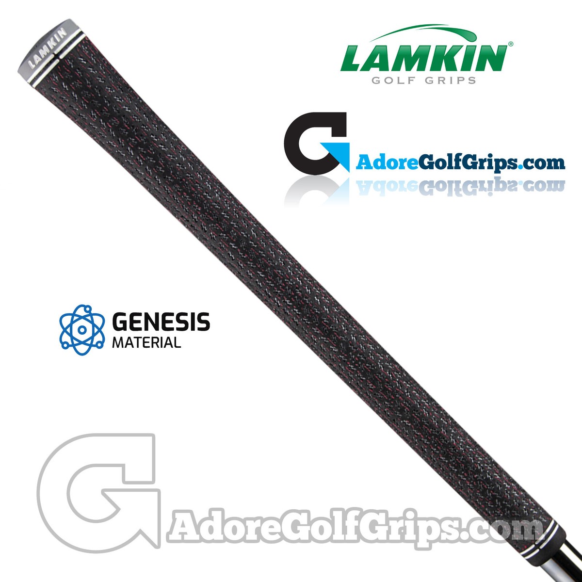 Lamkin Crossline Genesis 360 Cord Grips - Black / Grey / Silver x