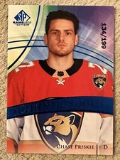 2020-21 Upper Deck SP Game Used Chase Priskie Authentic Rookies Blue Burst /199￼