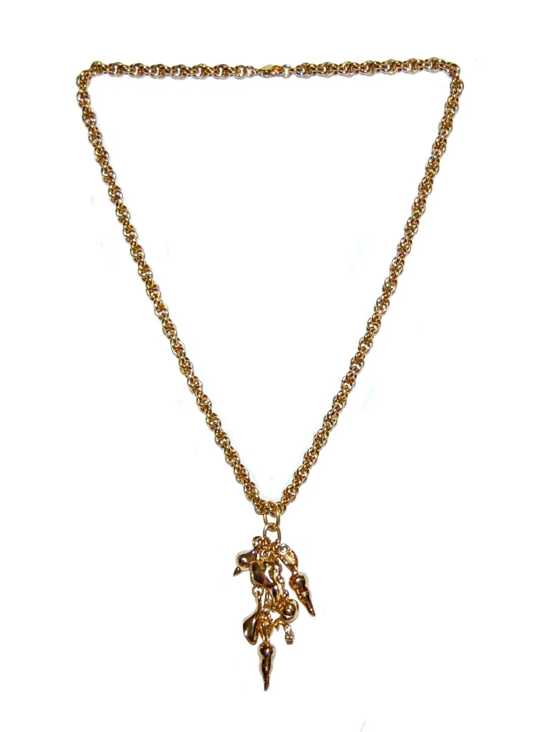 Collier chaîne vintage Christian Dior charme or du numéro couture bijoux