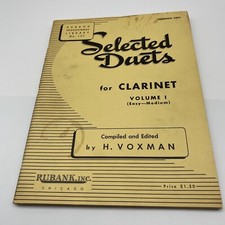 Selected Duets for Clarinet Volume 1 easy medium H. Voxman Rubank Educational Li
