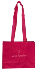 Vera Bradley Shopping Pink Bag White Letters Polypropylene 10 x 8 Reusable EMPTY