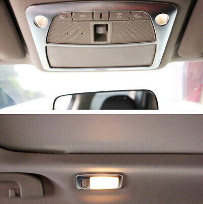 Matte Front /& Rear Reading Light Lamp Cover Trim 3pcs for Nissan Rogue 2014-2019
