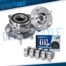 Front Wheel Hub Bearings w/10pc Wheel Lug Nuts for 09-14 Subaru Impreza Forester