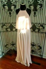 3065 BILL LEVKOFF SZ 8 SHELL PINK 7006 165 PROM FORMAL BRIDESMAIDS GOWN DRESS