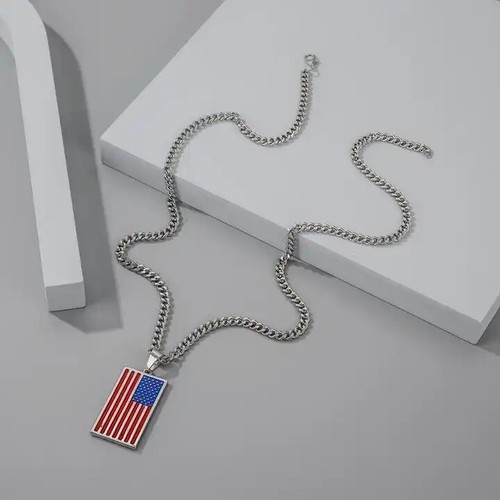 American Flag Rapper Chain High-quality steel American flag chain | eBay