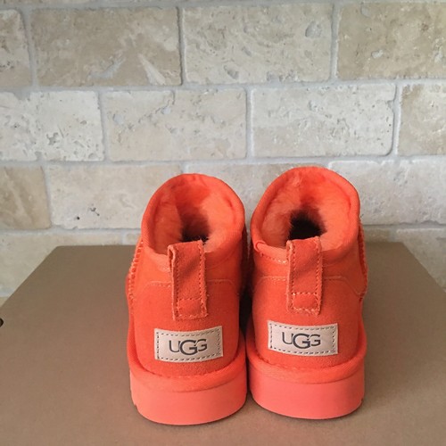 UGG Classic Ultra Mini Orange Soda Waterresistant Suede Boots Size US