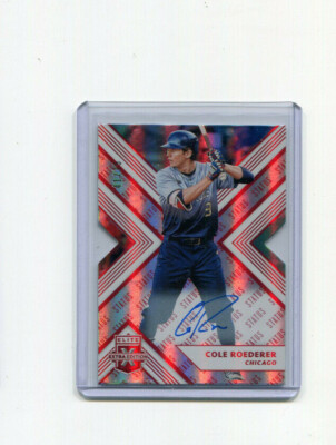 2018 Elite Extra Edition Status Red Die Cut Autographs Cole Roederer Auto 41/75