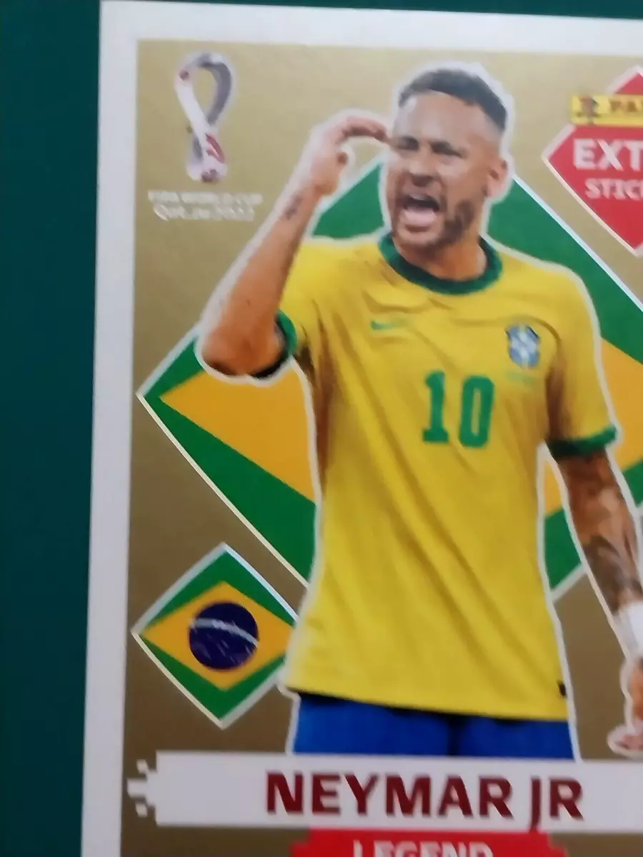 neymar jr gold oro brasil extra sticker legend - Buy Collectible