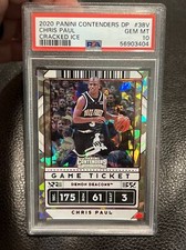 2020 Contenders Variation Game Ticket Chris Paul Red Cracked Ice /23 PSA 10