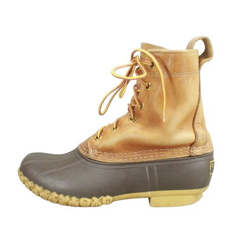 LL Bean Storm Chaser Boots Mens 10 Brown Black Leather Waterproof Duck Boot L l bean storm chasers boots + FREE SHIPPING | Zappos main image 4