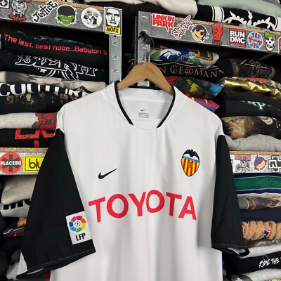 Nike Valencia CF シャツ ホワイト/ブラック VALENCIA CF 2003 2004 HOME FOOTBALL SHIRT SOCCER JERSEY NIKE SIZE