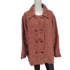 Boyne Valley Weavers Herringbone Weave Wool Blend Alpaca Jacket 3x Plus Size