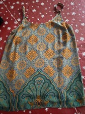 CAbi Arabesque Cami / Tank 3082 Sz Small Lined Boho Paisley Adjustable Straps