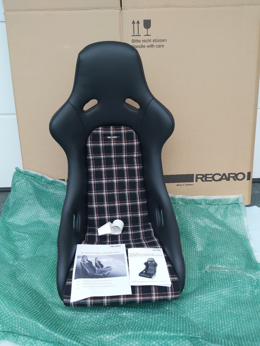 RECARO CLASSIC POLE POSITION SEAT, REAL LEATHER / CHECKERED (KARO