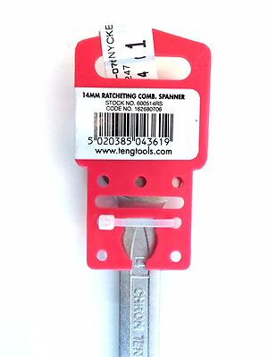 Clé Combinée à Cliquet Teng 600514RS – 14 Mm, 12 Points, Qualité Professionnelle