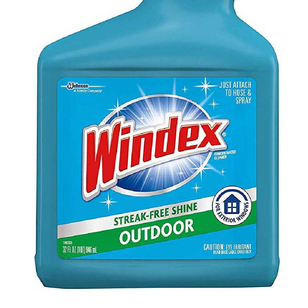 Windex Outdoor Glass and Patio Cleaner Spray No Streak Attach Hose 32