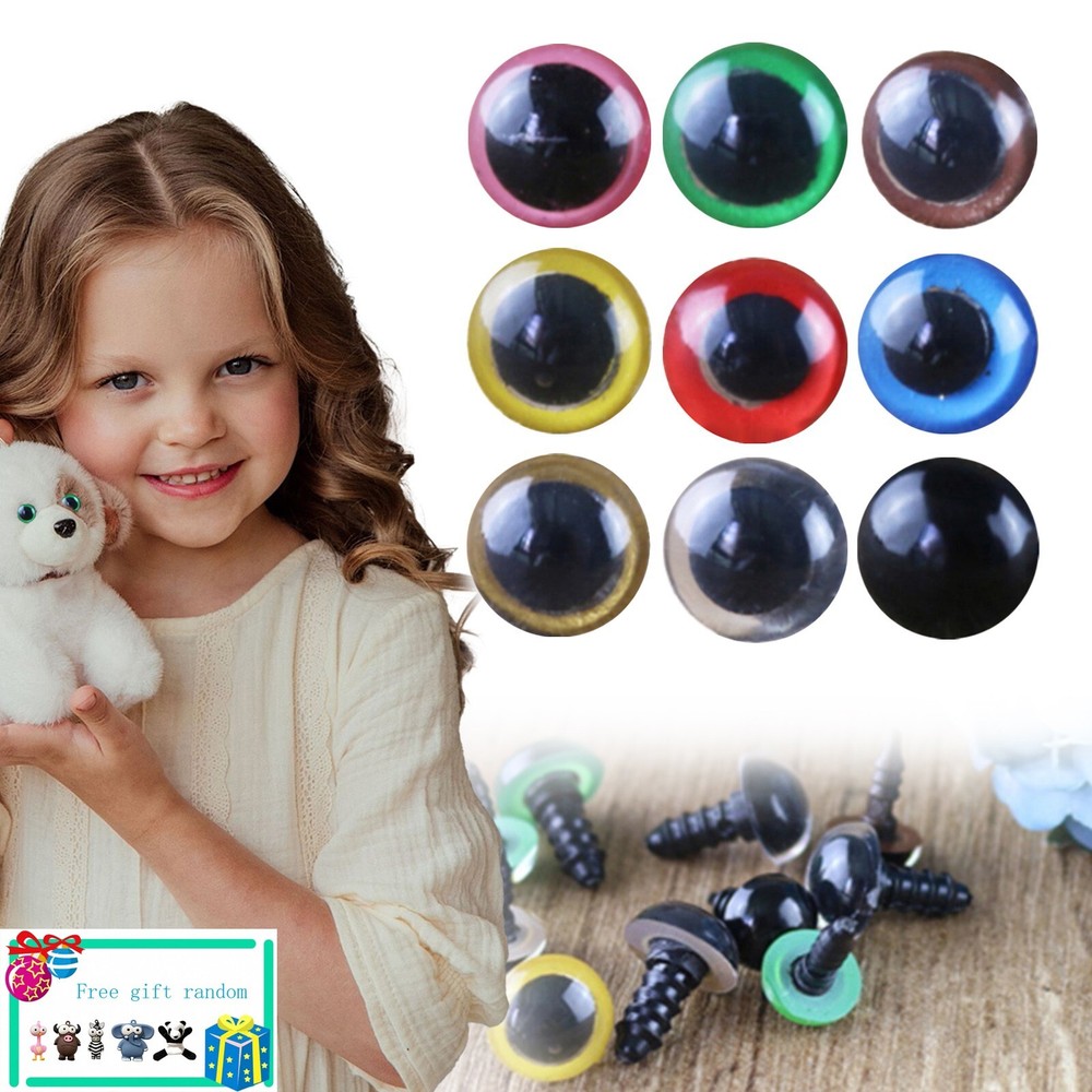 8mm Plastic Cartoon Cat Eyes for DIY Stuffed Animals and Kids Toys