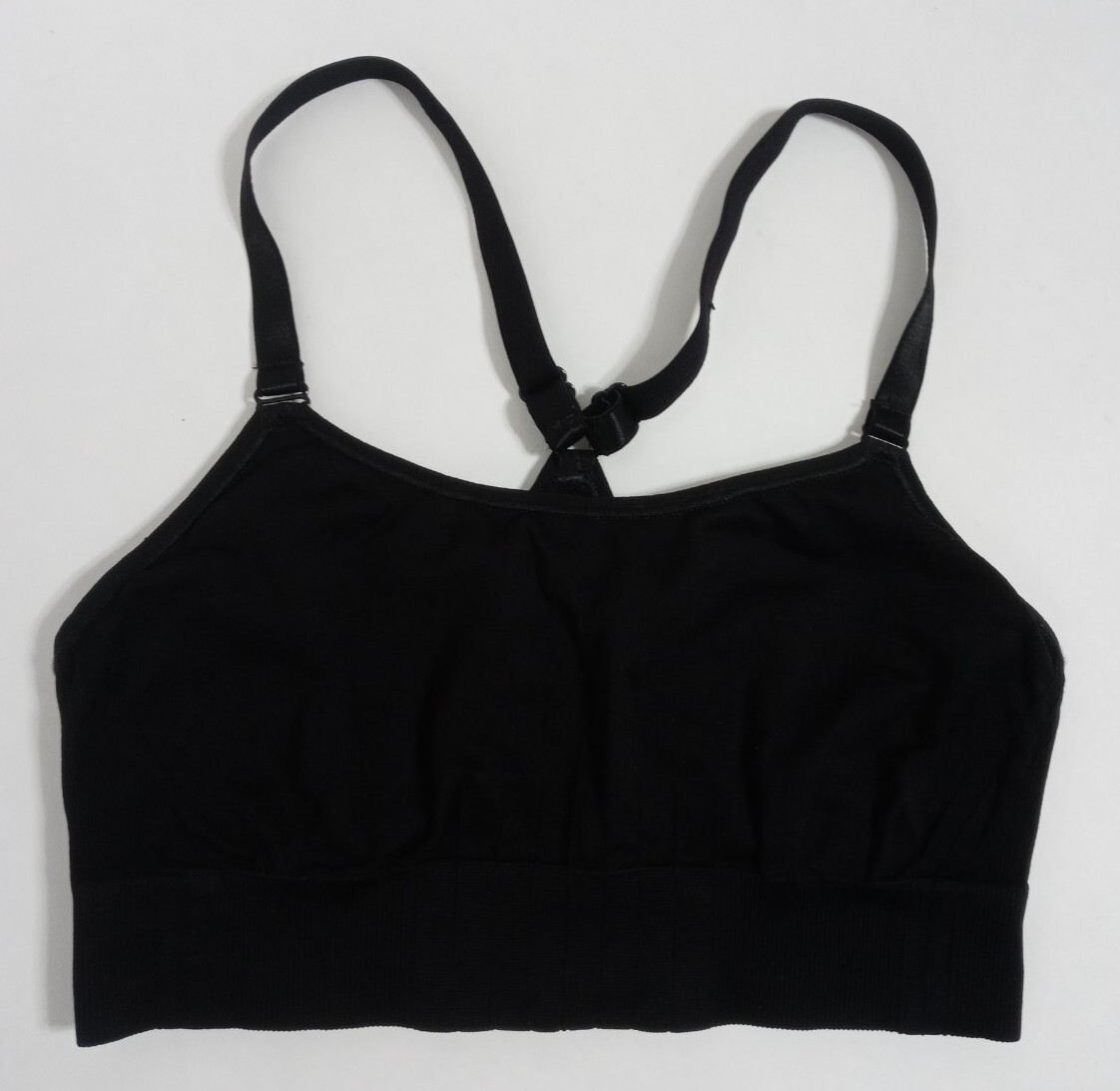 Champion Racerback Seamless Sports Bra Women's Size S Black Running Active  NWOT