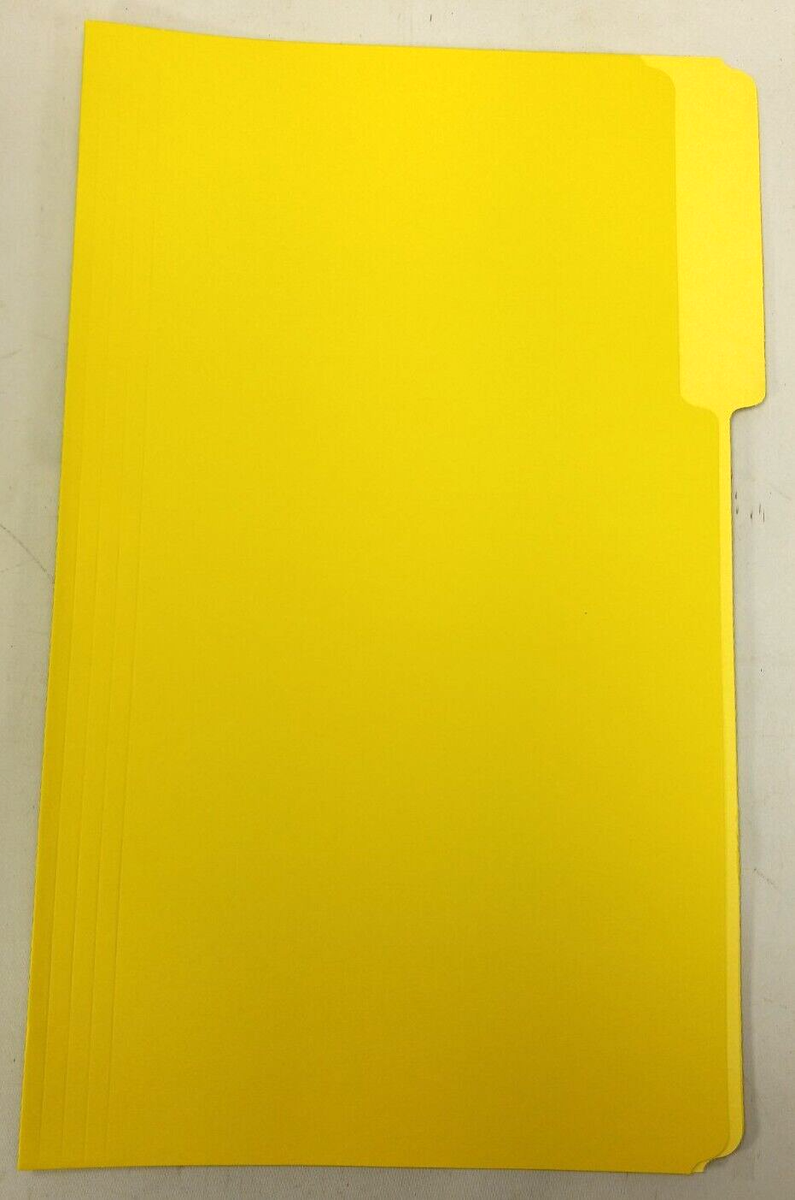 UNIVERSAL UNV15304 Yellow Interior File Folders Pack of 100 Top