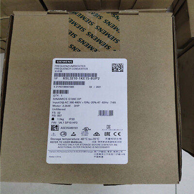 New Siemens 6SL3210-1KE15-8UP2 SINAMICS G120C RATED P0WER 6SL3210-1KE15-8UP2