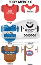 Maillots stickers pour cyclistes miniatures Hall of Fame - Grands Champions