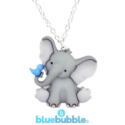 Bluebubble EMMY DER ELEFANT Halskette Funky Zoo Tier süß Kitsch Neuheit Charm