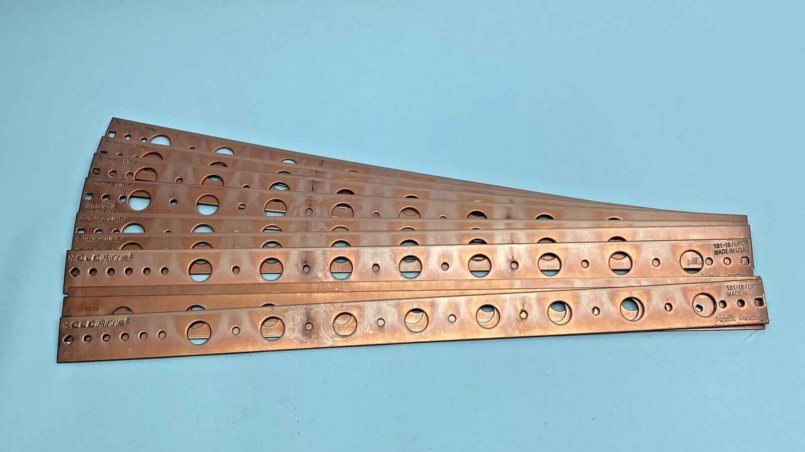 LOT OF 10  HOLDRITE 101-18 COPPER FLAT 18" BRACKET UPC