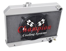 3 Row Aluminum Champion Radiator W 10 Fan For 1962 1963 Buick Skylark Cc1649