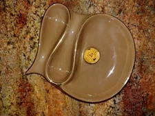 Figgjo Flint Norway MCM Taupe Double Pipe Rest Cork Knocker Ashtray Ceramic