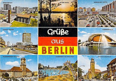 Berlin West AK Gropiusstadt Neukölln Ansichtskarte  1974 gelaufen 
