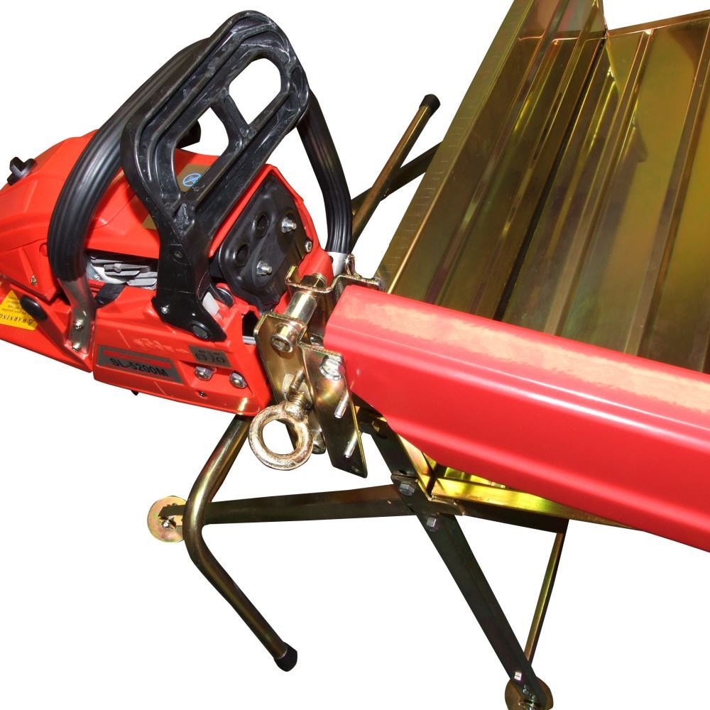 Saw Horse Log Holder RocwooD Folding Metal With Pivoting Chainsaw Clamp