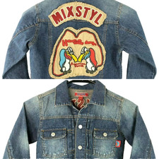 Mixstyl Kids Denim Jean Jacket Euro size 110 5 Buzzard American Spirit Nice Day